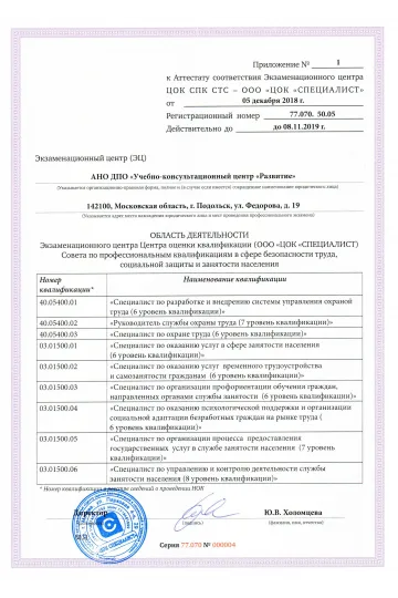 Область деятельности