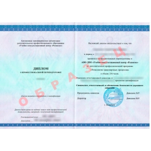 Выдаваемый диплом о профессиональной передподготовке